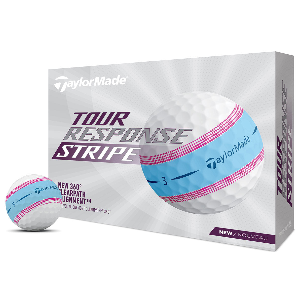 TaylorMade Tour Response Stripe Golf Balls - 12 Balls